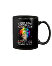 I Don't Care What People Say About Me Mug tile