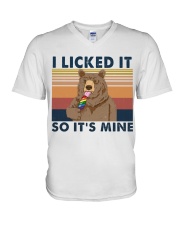 I Licked It So It's Mine V-Neck T-Shirt tile