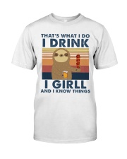 I Drink - I Grill - I know Things Premium Fit Mens Tee tile