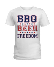 BBQ BEER FREEDOM Ladies T-Shirt thumbnail