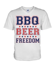 BBQ BEER FREEDOM V-Neck T-Shirt thumbnail