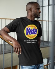 Vote Removes Stubborn Orange Stains Classic T-Shirt apparel-classic-tshirt-lifestyle-front-36