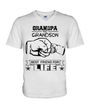 GRANDPA AND GRANDSON V-Neck T-Shirt thumbnail