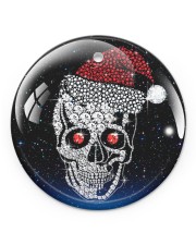 Skull Christmas Circle ornament - single (porcelain) front