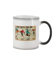 Skiing God Says You Are Color Changing Mug thumbnail