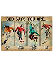 Skiing God Says You Are 17x11 Poster front