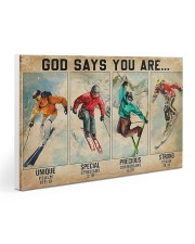 Skiing God Says You Are 30x20 Gallery Wrapped Canvas Prints thumbnail