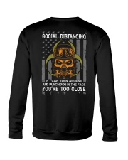 Motorcycle Skull Social Distancing Punch 2 Sides Crewneck Sweatshirt tile
