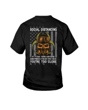 Motorcycle Skull Social Distancing Punch 2 Sides Youth T-Shirt tile