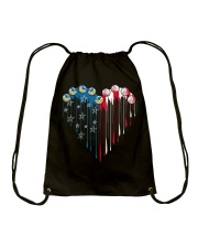 Volleyball-- Independence Day Heart Drawstring Bag tile