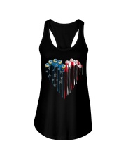 Volleyball-- Independence Day Heart Ladies Flowy Tank tile