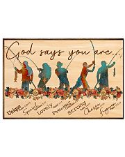 Fishing - God Says You Are 17x11 Poster front