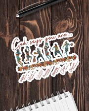 Basketball - God Says You Are Sticker - Single (Horizontal) aos-sticker-single-horizontal-lifestyle-front-05