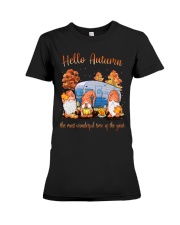 Camping Hello Autumn Premium Fit Ladies Tee tile