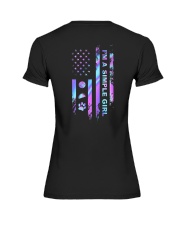 Softball - I'm A Simple Girl 2 Sides Premium Fit Ladies Tee tile