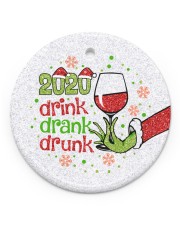 Gr 2020 Drink Drank Drunk Circle ornament - single (porcelain) front