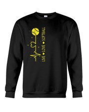 Live Love Softball Crewneck Sweatshirt tile
