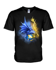 Volleyball - Strong Like A Dragon V-Neck T-Shirt tile