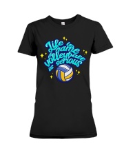 Volleyball - Life Is A Game Volleyball Is Serious Premium Fit Ladies Tee tile