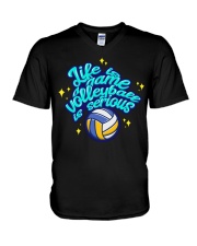 Volleyball - Life Is A Game Volleyball Is Serious V-Neck T-Shirt tile