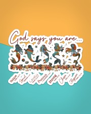 Mermaid - God Says You Are Sticker - Single (Horizontal) aos-sticker-single-horizontal-lifestyle-front-02