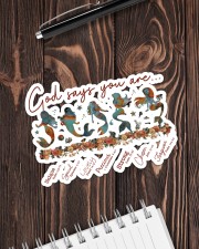 Mermaid - God Says You Are Sticker - Single (Horizontal) aos-sticker-single-horizontal-lifestyle-front-05