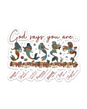 Mermaid - God Says You Are Sticker - Single (Horizontal) front