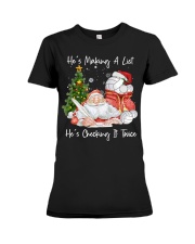 Volleyball - He Is Making A List Premium Fit Ladies Tee tile