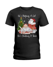 Volleyball - He Is Making A List Ladies T-Shirt tile