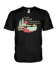 Social Distancing Before It Was Cool V-Neck T-Shirt tile