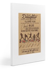 To My Daughter God Says You Are - Softball - DVH 20x30 Gallery Wrapped Canvas Prints front