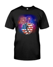Volleyball American Flag Premium Fit Mens Tee tile