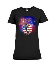 Volleyball American Flag Premium Fit Ladies Tee tile