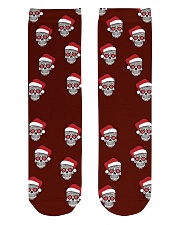 Skull Christmas Socks Crew Length Socks front