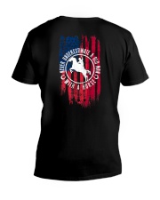 An Old Man With Horse Flag 2 Sides V-Neck T-Shirt tile