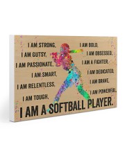 I Am A Softball Player Gallery Wrapped Canvas Prints tile
