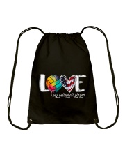 Volleyball Love America Drawstring Bag tile
