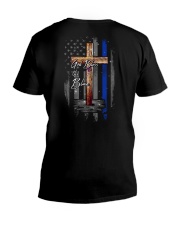 God Bless The Blue 2 Sides V-Neck T-Shirt tile