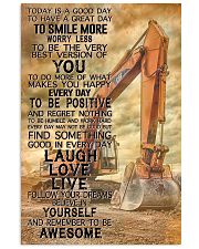 Excavator Today Is A Good Day 11x17 Poster front