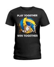 Volleyball - Play Together Win Together Ladies T-Shirt tile
