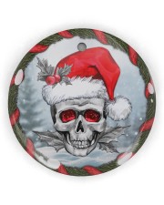 Skull - Christmas Ornament Circle Ornament (Wood tile