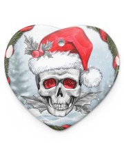 Skull - Christmas Ornament Heart Ornament (Porcelain) tile