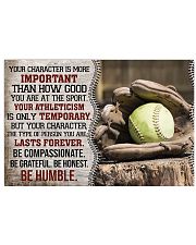Softball Your Character Is More Important 17x11 Poster front