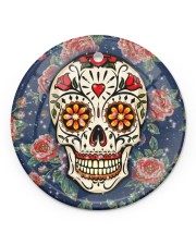 Rose Skull Ornament Circle ornament - single (porcelain) front