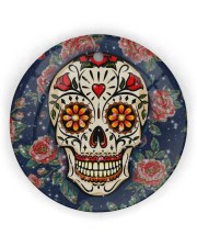 Rose Skull Ornament Circle Ornament (Wood tile