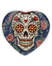 Rose Skull Ornament Heart Ornament (Wood) tile