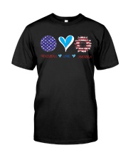 Volleyball Love America Classic T-Shirt front