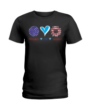 Volleyball Love America Ladies T-Shirt tile