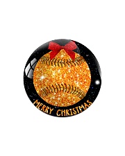 Baseball Christmas Circle Magnet tile
