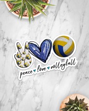 Peace Love Volleyball Sticker - Single (Horizontal) aos-sticker-single-horizontal-lifestyle-front-06
